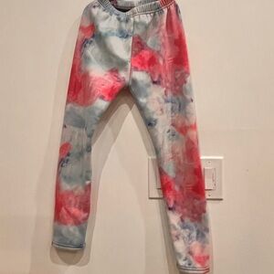 2 pairs of pink purple aqua toe tie pants. 7/8